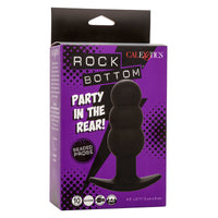 CALEXOTICS - ROCK BOTTOM ANAL PLUG MIT PERLEN 10 VIBRATIONEN SILIKON SCHWARZ