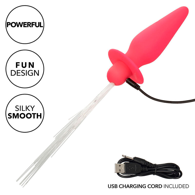 CALEXOTICS - SOUTHERN LIGHTS LIGHT UP ILLUMINATING ANAL PLUG 10 VIBRATIONS SILICONE PINK