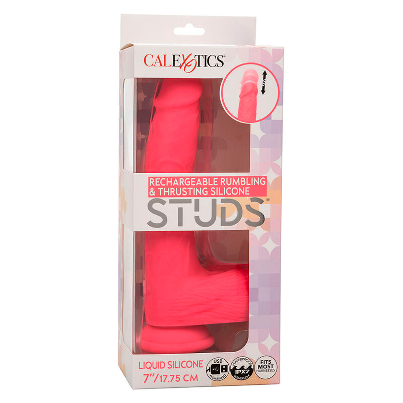 CALEXOTICS - VIBRATEUR RÉALISTE STUDS 10 VIBRATIONS ROSE