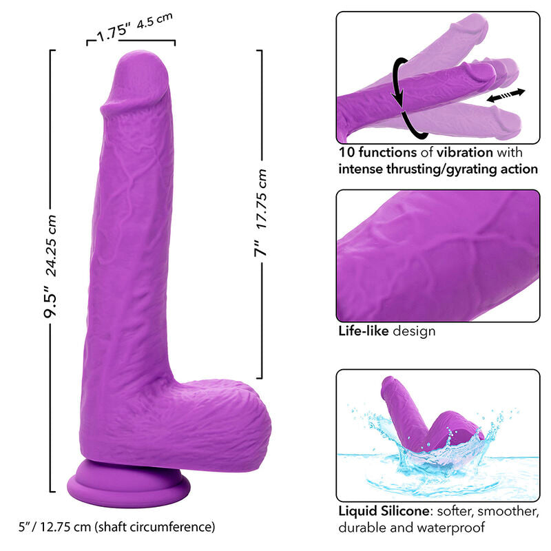 CALEXOTICS - STUDS VIBRATEUR ROTATIF RECHARGEABLE 10 VIBRATIONS VIOLET
