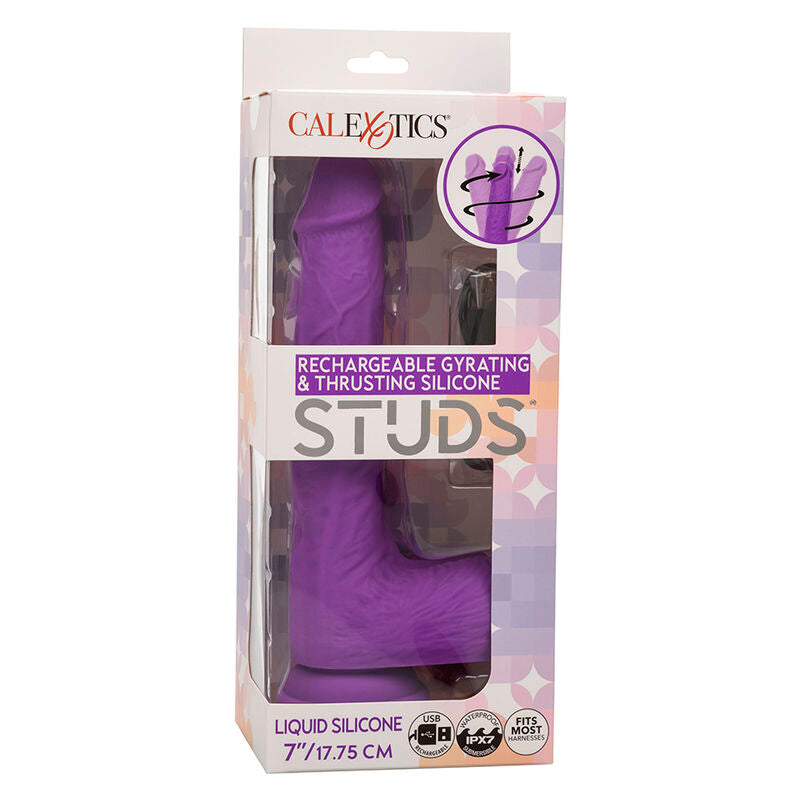 CALEXOTICS - STUDS VIBRATEUR ROTATIF RECHARGEABLE 10 VIBRATIONS VIOLET