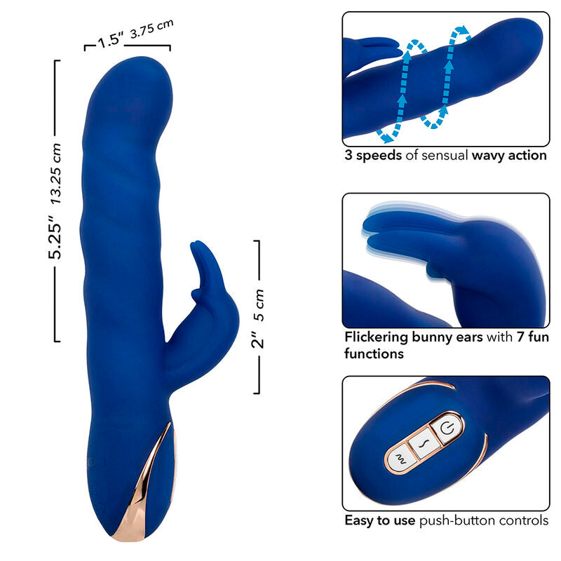 CALEXOTICS - JACK RABBIT VIBRATOR WAVE MOTION BLAUW