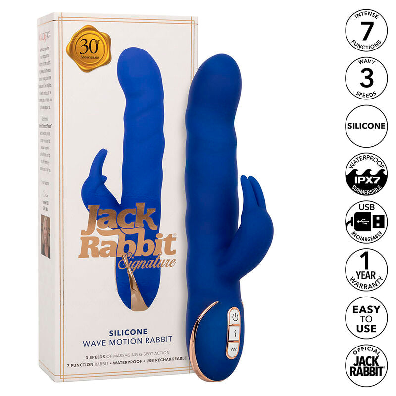 CALEXOTICS - JACK RABBIT VIBRATOR WAVE MOTION BLAUW