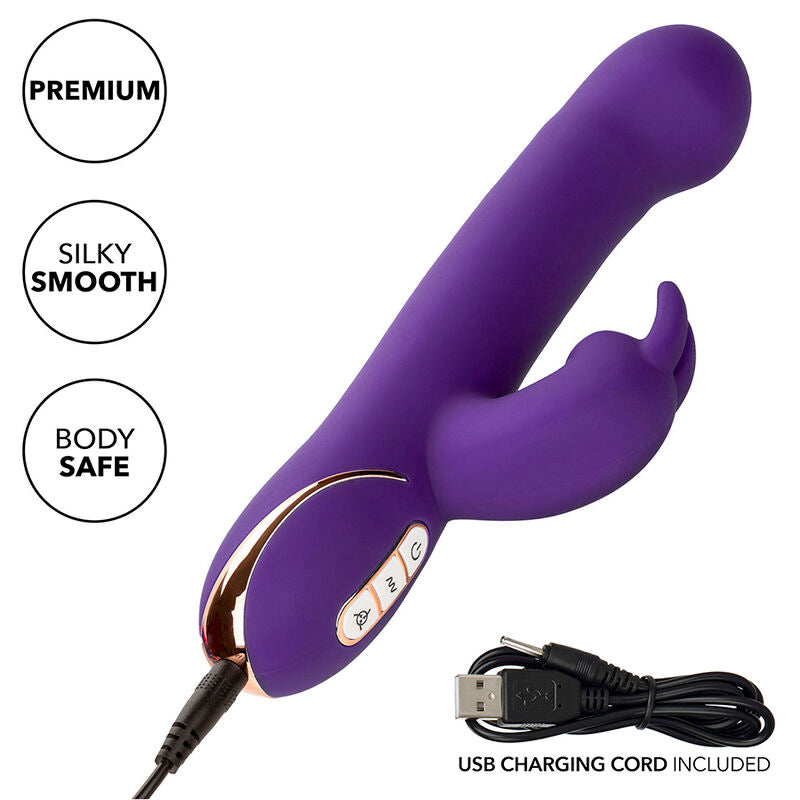 CALEXOTICS - JACK RABBIT VIBRATOR EN STIMULATOR 7 VIBRATIENIVEAUS EN STIMULERENDE GOLVEN BLAUW