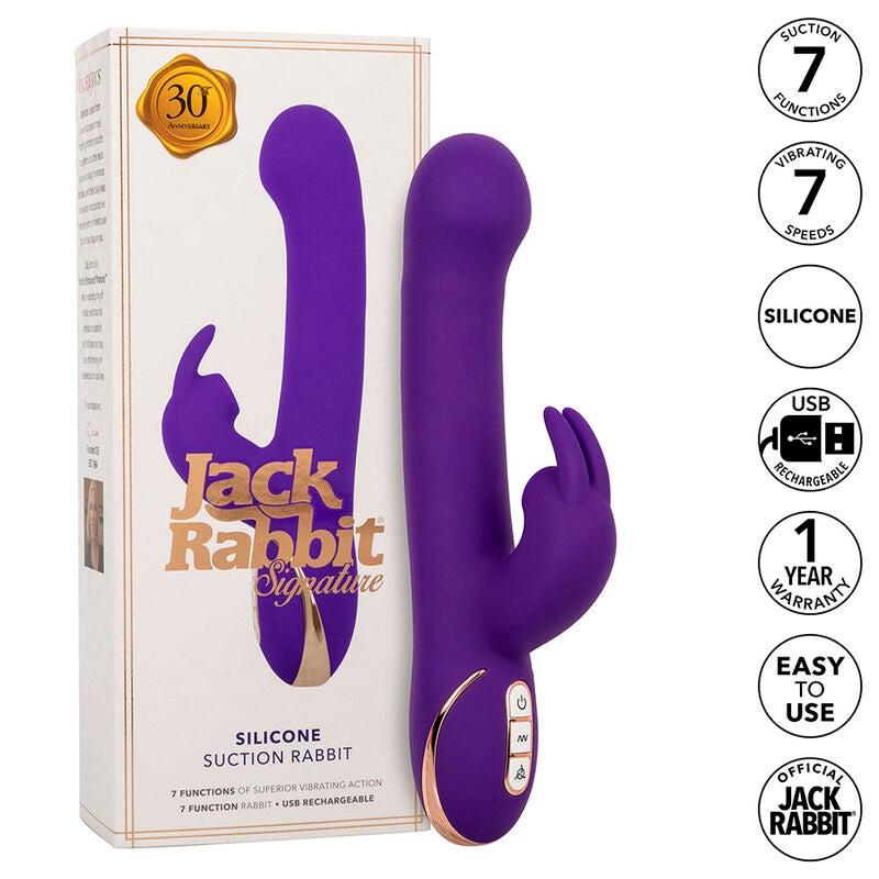 CALEXOTICS - JACK RABBIT VIBRATOR EN STIMULATOR 7 VIBRATIENIVEAUS EN STIMULERENDE GOLVEN BLAUW