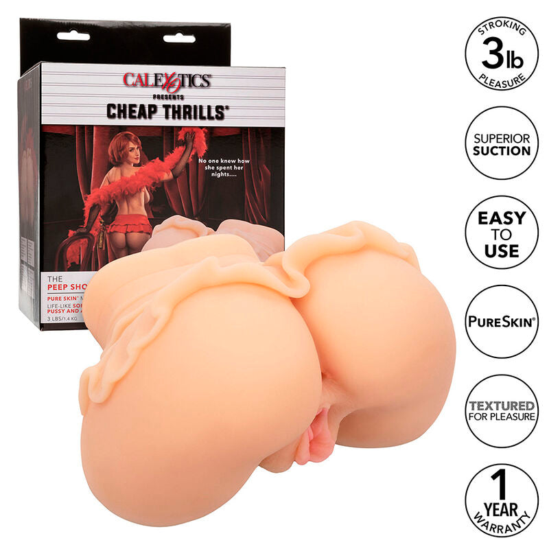 CALEXOTICS - THE PEEP SHOW GIRL DOUBLE REALISTIC MASTURBATOR, FLESH