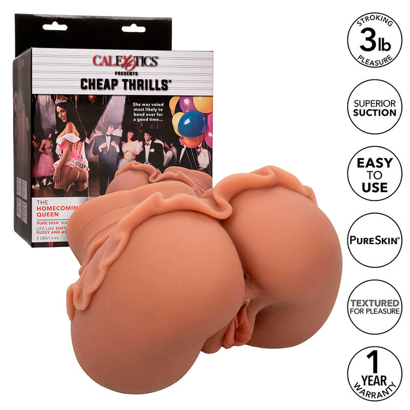 CALEXOTICS - THE HOMECOMING QUEEN DUBBELE REALISTISCHE MASTURBATOR CARAMEL