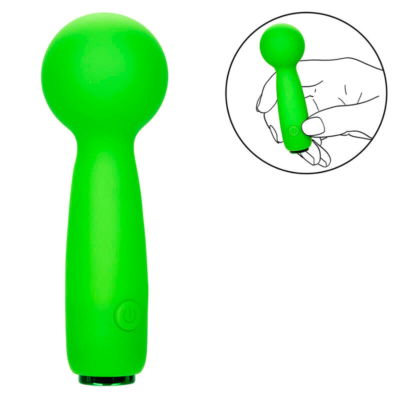 CALEXOTICS - NEON VIBES DE BUBBLY VIBE MINI MASSAGER 10 VIBRATIES GROEN