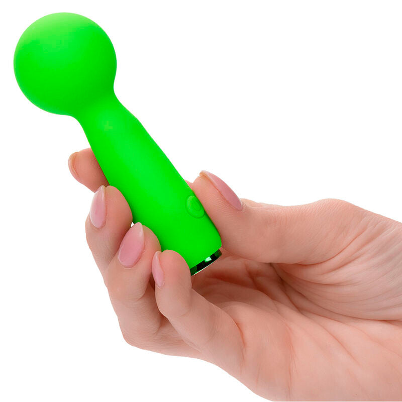 CALEXOTICS - NEON VIBES DE BUBBLY VIBE MINI MASSAGER 10 VIBRATIES GROEN