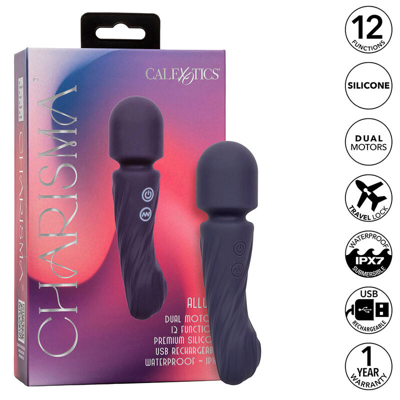 CALEXOTICS - CHARISMA ALLURE MASSEUR DOUBLE MOTEUR 12 FONCTIONS 17,25 CM X 4,5 CM VIOLET