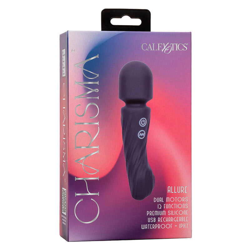 CALEXOTICS - CHARISMA ALLURE MASSAGER DOUBLE MOTOR 12 FUNCTIONS 17.25 CM X 4.5 CM PURPLE