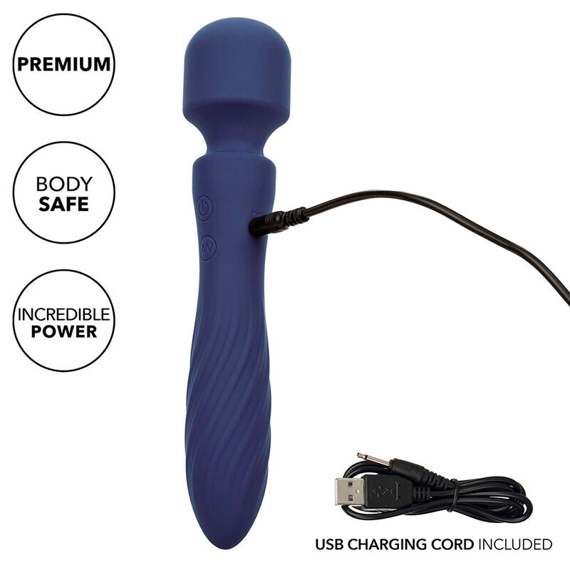 CALEXOTICS - CHARISMA MYSTIQUE MASSAGER DOUBLE MOTOR 12 FUNCTIONS 20.5 CM X 4.5 CM PURPLE