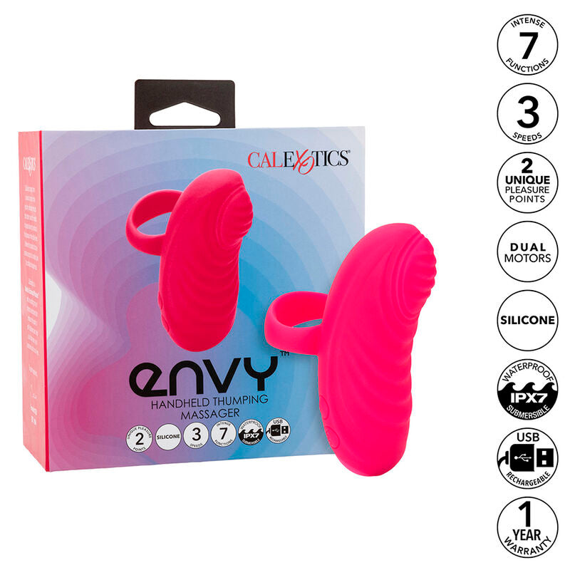 CALEXOTICS - ENVY MASSEUR POUR LES MAINS AVEC BILLE ROULANTE, 7 VIBRATIONS, ROSE