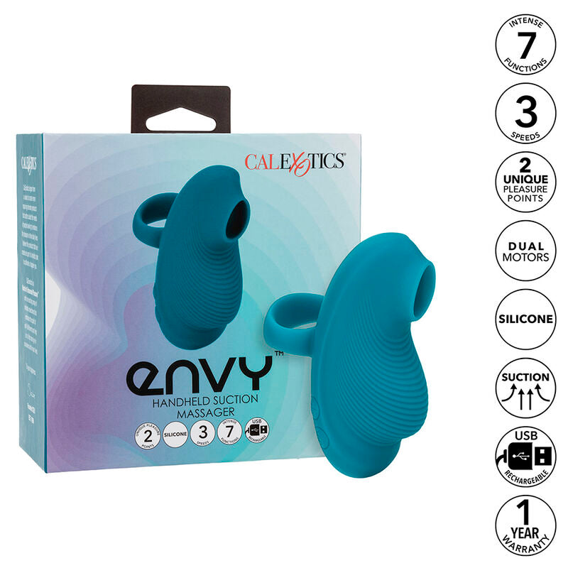 CALEXOTICS - ENVY MASSEUR À BILLE ROULANTE POUR LES MAINS 7 VIBRATIONS BLEU