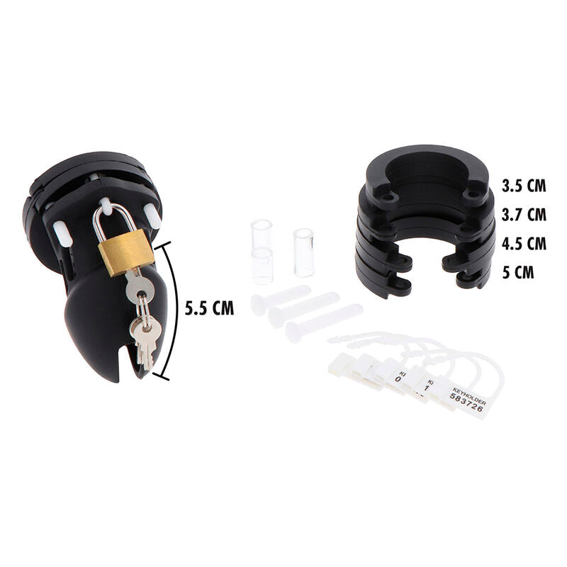 DÉSIR CACHÉ - POMPE DE CHASTETÉ EXTRÊME EN SILICONE TAILLE S NOIRE