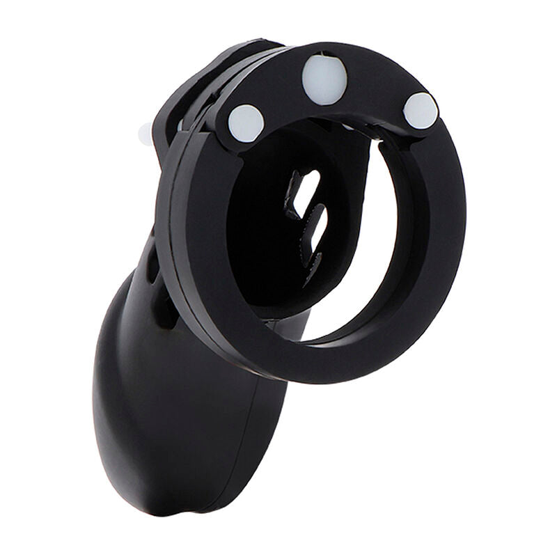 HIDDEN DESIRE - EXTREME SILICONE CHASTITY PUMP CAGE SIZE L BLACK