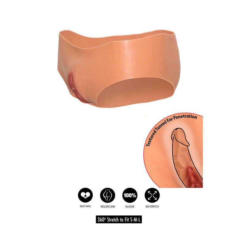 VERBORGEN VERLANGEN - ALTER EGO OPEN VAGINA PANTY MET LAGE TAILLE, VLEES