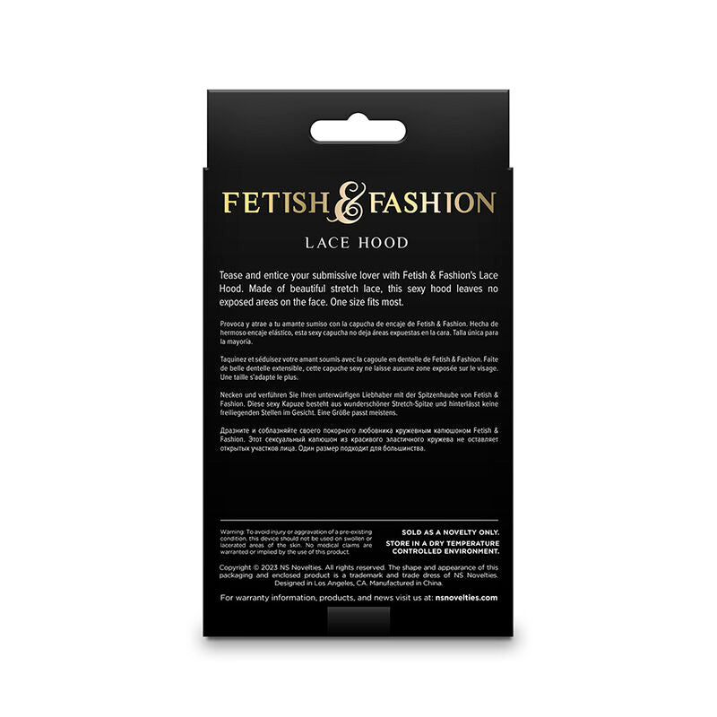 NS NOVELTIES - FETISH &amp; FASHION LACE MASK WHITE