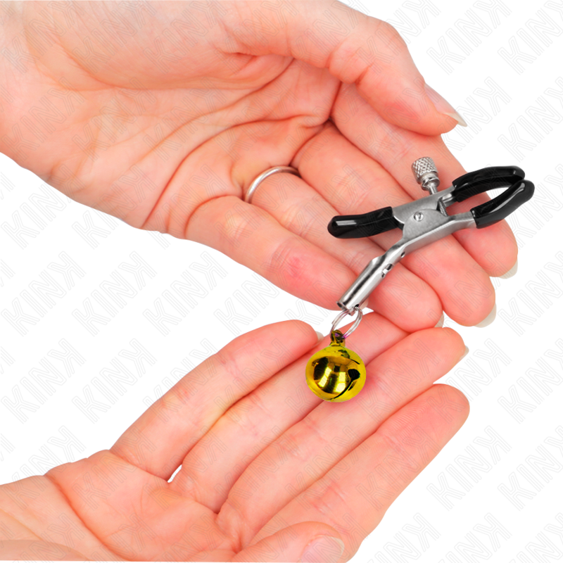 KINK - PINCE À TÉTONS À CLOCHE SIMPLE DORÉE 6 CM