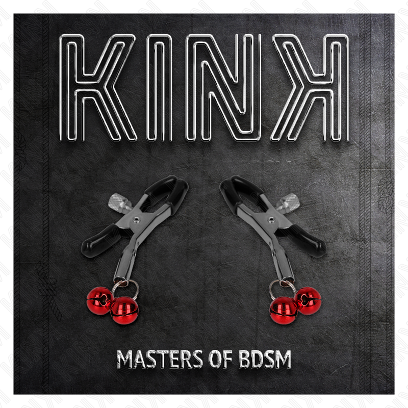 KINK - PINCE À TÉTONS DOUBLE CLOCHE ROUGE 6 CM