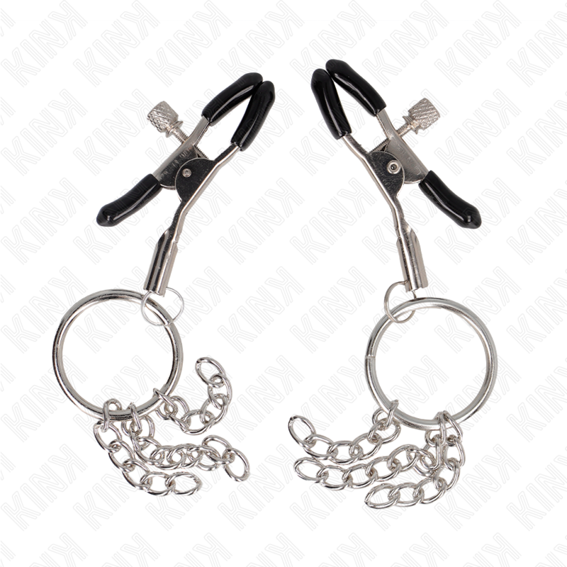 KINK - O-RING TEPELKLEM EN KLEINE KETTING ZILVER 6 CM