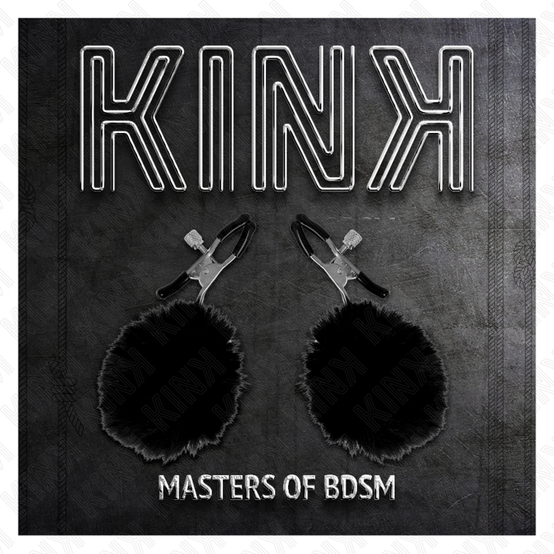 KINK - PINCE À TÉTONS EN FAUSSE FOURRURE NOIRE 6 CM