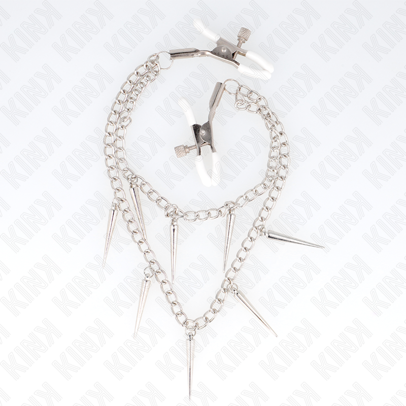 KINK - TEPELKLEMMEN MET SPIKES KETEN 30 CM