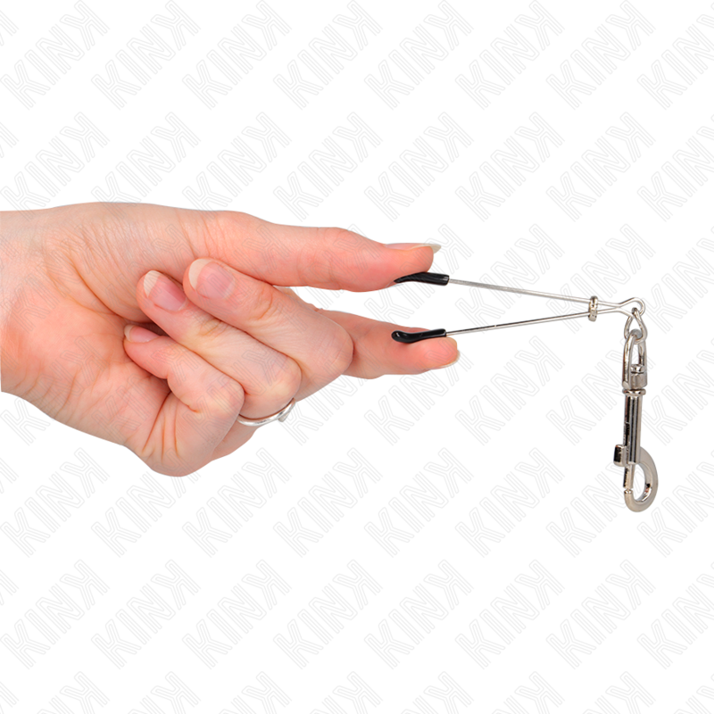 KINK - DUNNE HAAK TEPELKLEM ZILVER 7 CM