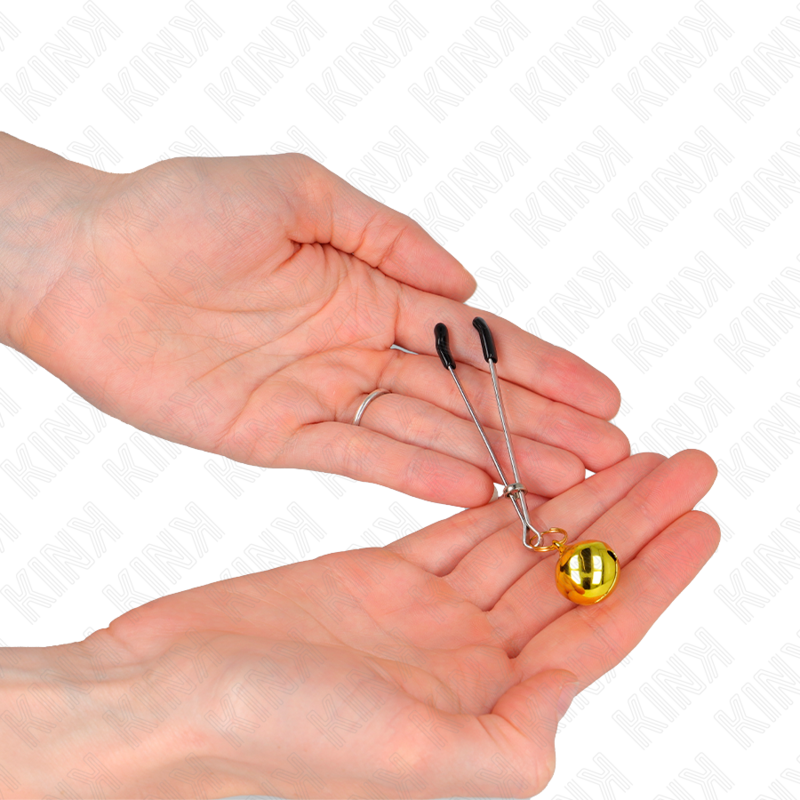 KINK - PINCES À TÉTONS FINES CLOCHES OR 7 CM