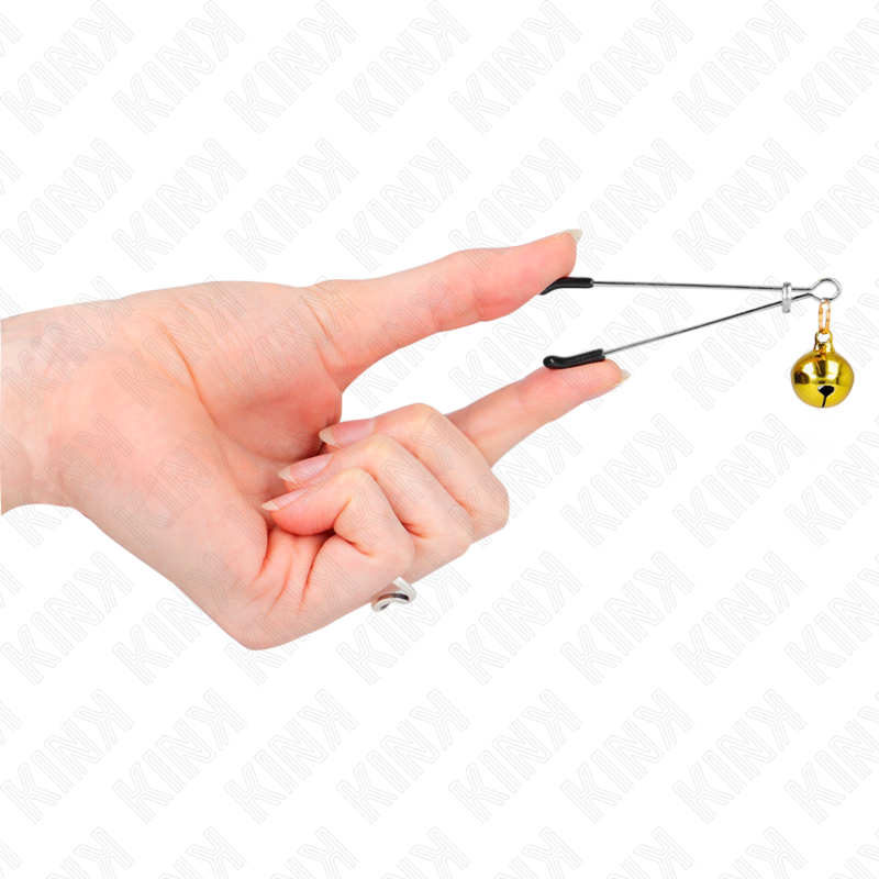 KINK - PINCES À TÉTONS FINES CLOCHES OR 7 CM