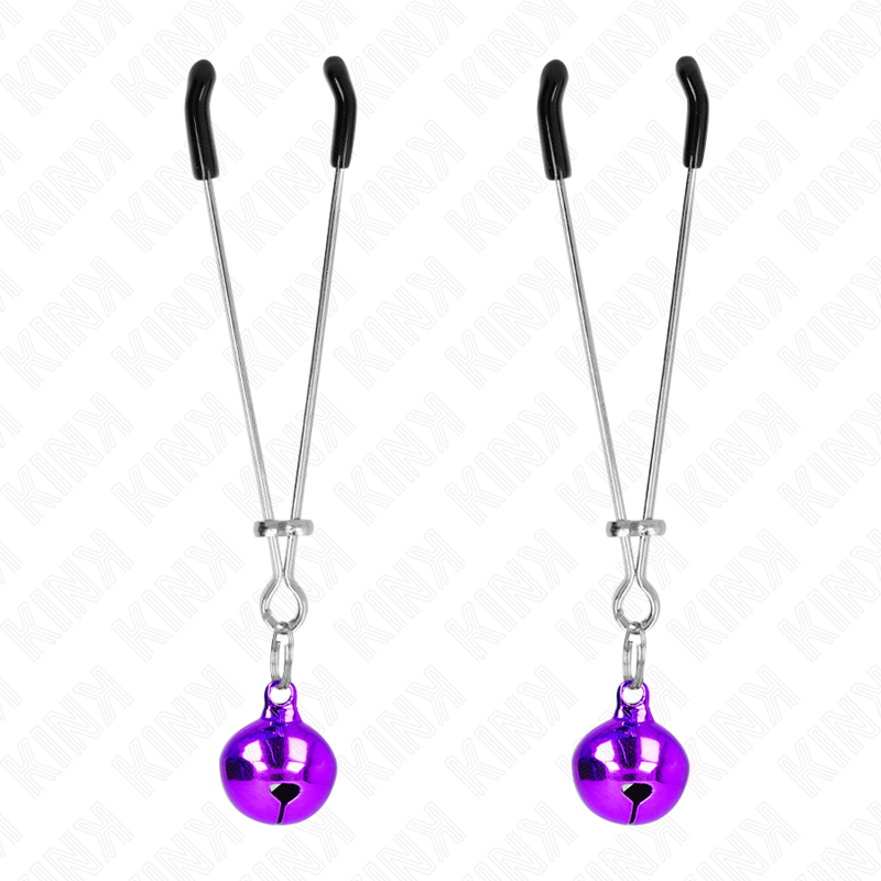 KINK - PINCES À TÉTONS FINES CLOCHES VIOLET 7 CM