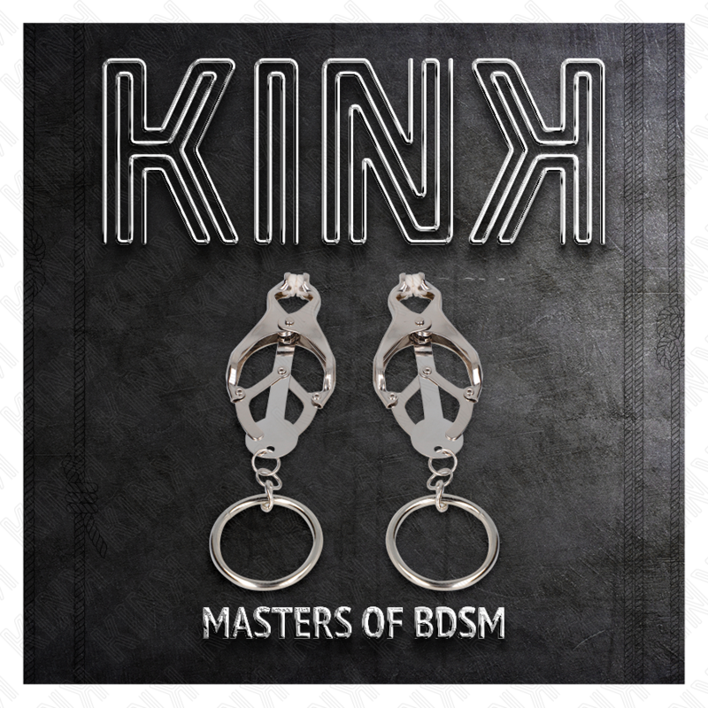 KINK - PINCES À TÉTONS JAPONAISES À JOINT TORIQUE CLOVER ARGENTÉES
