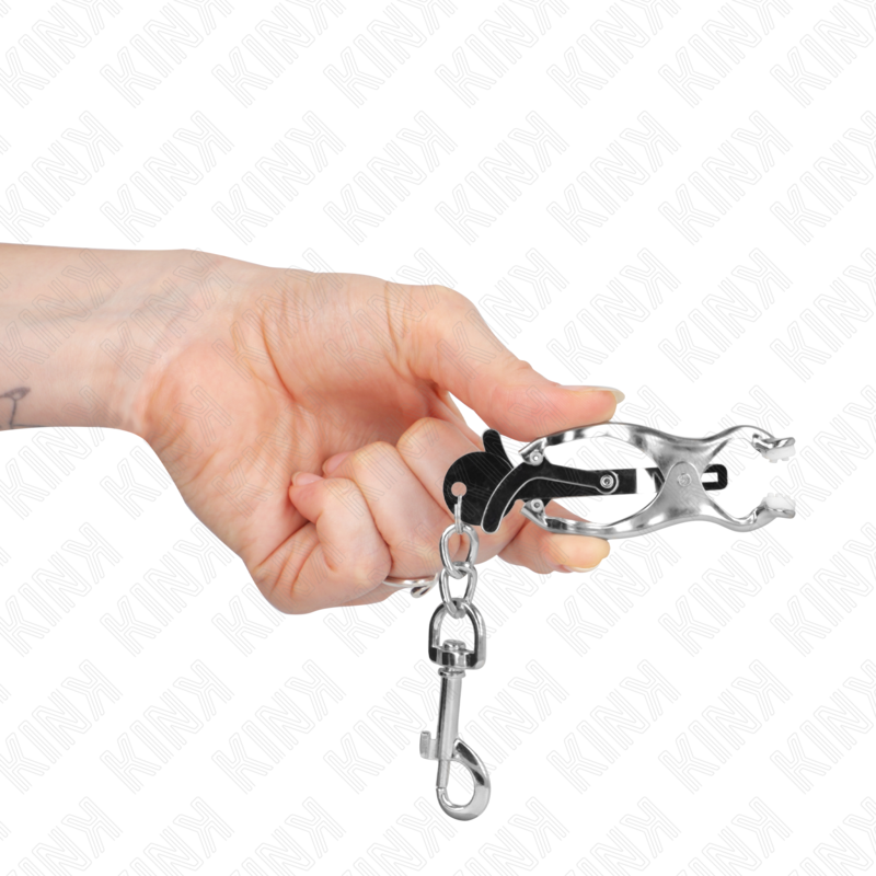 KINK - JAPANSE KLAVER TEPELKLEMMEN MET HAKEN ZILVER