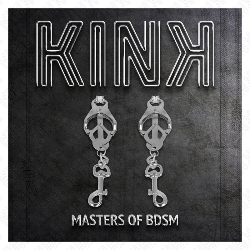 KINK - PINCES À TÉTONS JAPONAISES CLOVER AVEC CROCHETS ARGENTÉES