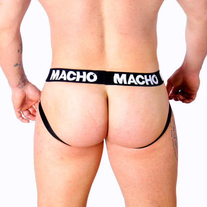 MACHO - MX27GR LEDERJOCK GRAU BEIGE XL