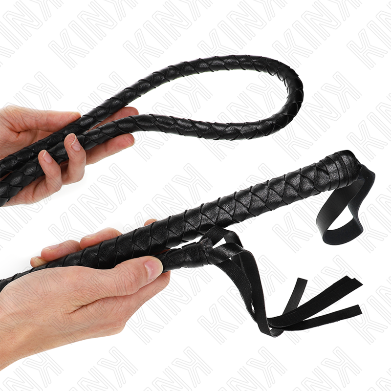 KINK - LANGE ZWARTE SLANGENZWEEP 210 CM