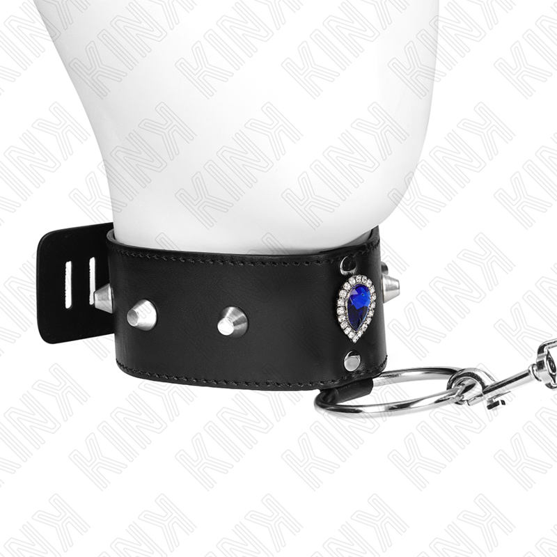 KINK - NECKLACE 65 CM WITH BAND WITH BLUE DIAMONDS ADJUSTABLE 36-43 CM X 5 CM