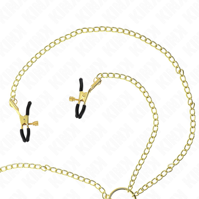 KINK - 4 nipple and clitoris clamps, adjustable, gold