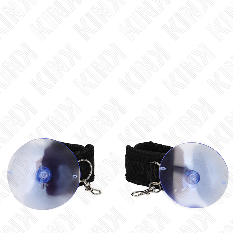 KINK - POIGNETS À VENTOUSES NOIRS 29-40 CM X 5 CM