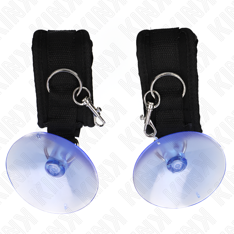 KINK - POIGNETS À VENTOUSES NOIRS 29-40 CM X 5 CM