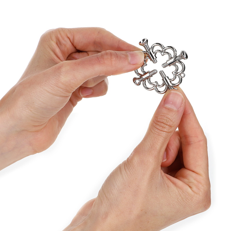 KINK - PINCES À TÉTONS MÉTALLIQUES À FLEURS