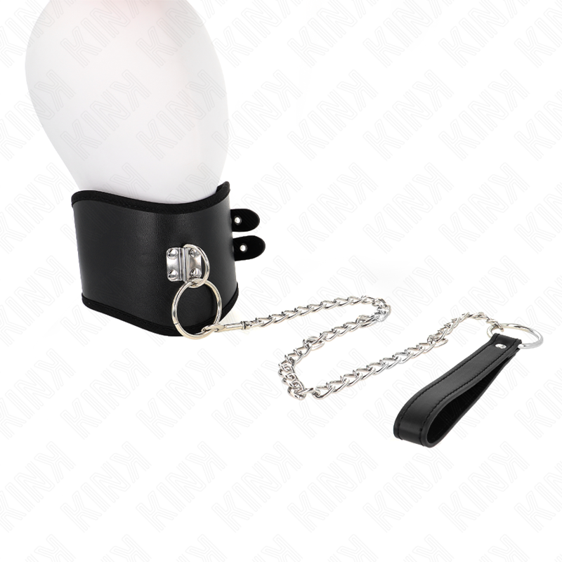 KINK - KETTING 65 CM MET BREDE BAND VERSTELBAAR 40-55 CM X 10 CM