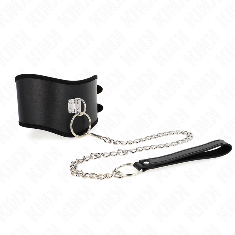 KINK - KETTING 65 CM MET BREDE BAND VERSTELBAAR 40-55 CM X 10 CM