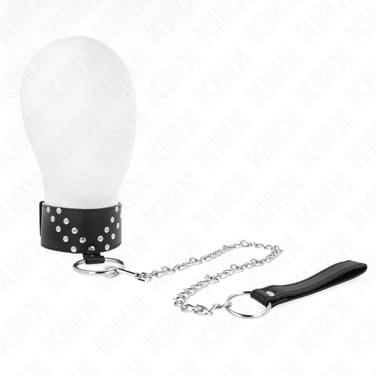 KINK - COLLIER AVEC CEINTURE 65 CM AVEC RIVET EN V RÉGLABLE 36-43 CM X 5 CM