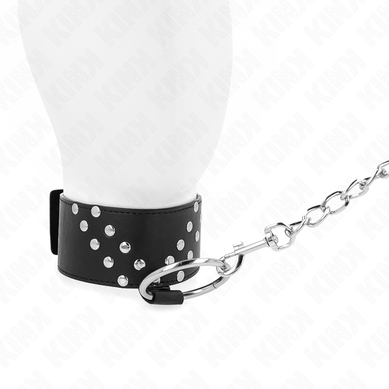KINK - COLLIER AVEC CEINTURE 65 CM AVEC RIVET EN V RÉGLABLE 36-43 CM X 5 CM