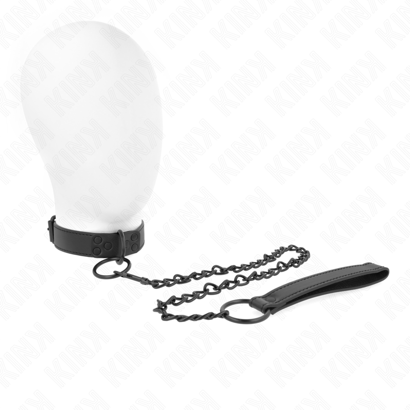 KINK - COLLIER AVEC LAISSE FONCÉE 65 CM RÉGLABLE 37-54 CM X 3 CM