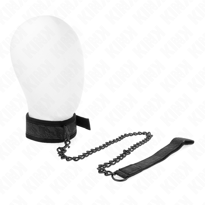 KINK - BASISMODEL HALSBAND MET LIJN 77 CM MODEL 5 VERSTELBAAR 34-54 CM X 5 CM
