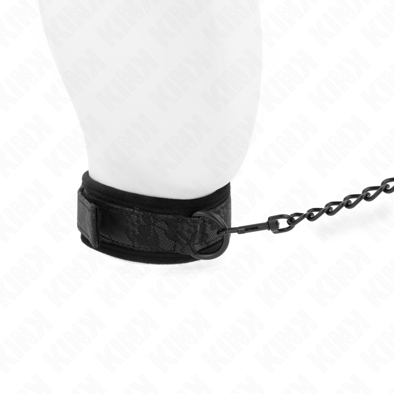 KINK - BASISMODEL HALSBAND MET LIJN 77 CM MODEL 5 VERSTELBAAR 34-54 CM X 5 CM