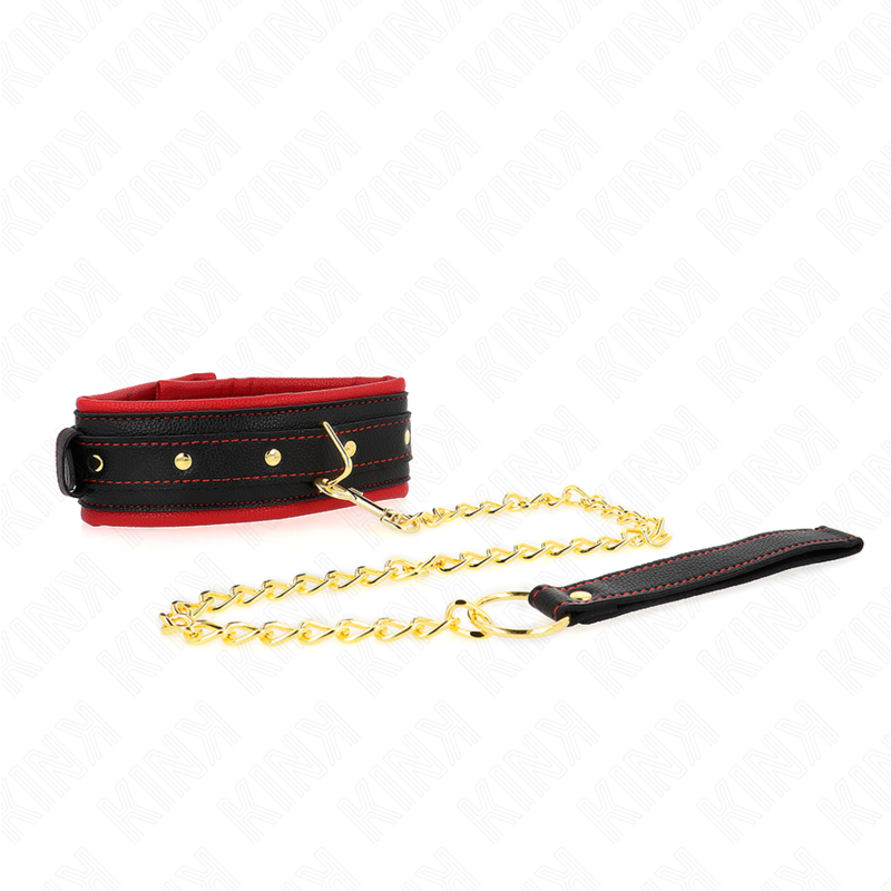 KINK - HALSBAND MET LIJN VAN EENVOUDIGE STOF, VERSTELBAAR 33-48 CM X 5,7 CM