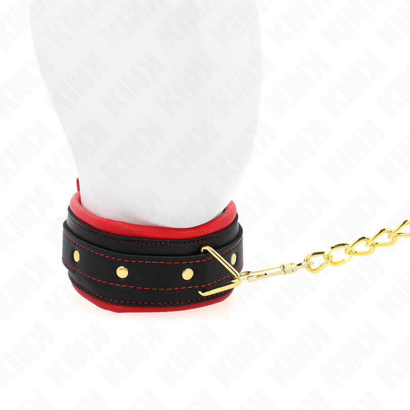 KINK - HALSBAND MET LIJN VAN EENVOUDIGE STOF, VERSTELBAAR 33-48 CM X 5,7 CM